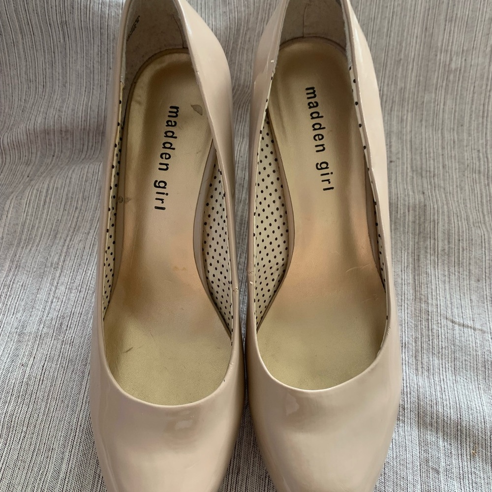 Madden Girl Cream Heels